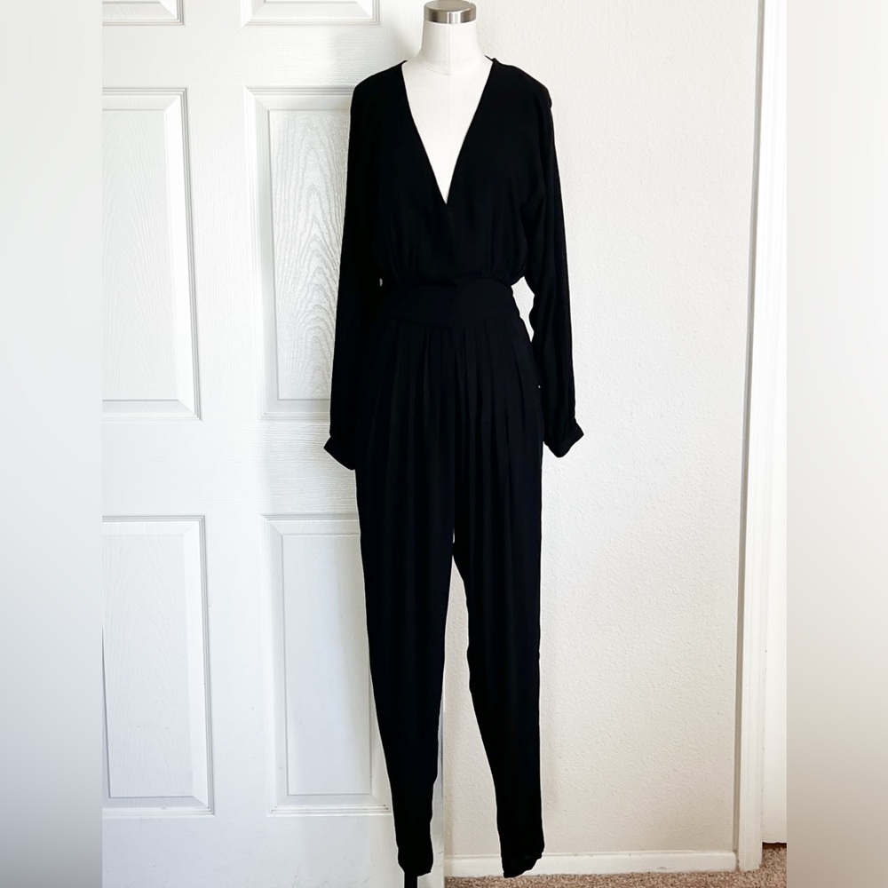 INDAH Black Long Sleeve Jumpsuit